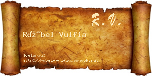 Rábel Vulfia névjegykártya